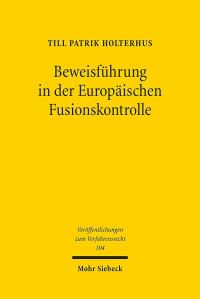 Book Cover for Beweisfuhrung in Der Europaischen Fusionskontrolle by Till P Holterhus