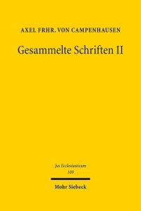 Book Cover for Gesammelte Schriften II by Axel Frhr von Campenhausen