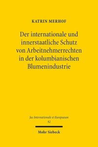 Book Cover for Der Internationale Und Innerstaatliche Schutz Von Arbeitnehmerrechten in Der Kolumbianischen Blumenindustrie by Judy Froshaug, David Binns