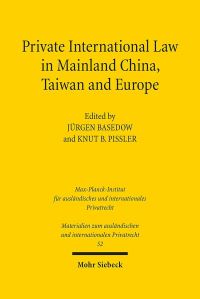 Book Cover for Private International Law in Mainland China, Taiwan and Europe by Jürgen Basedow, Knut Benjamin Pissler