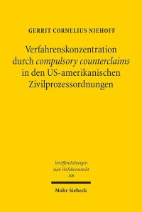 Book Cover for Verfahrenskonzentration Durch Compulsory Counterclaims in Den US-Amerikanischen Zivilprozessordnungen by Simon Schwarz