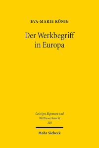 Book Cover for Der Werkbegriff in Europa by EvaMarie Konig