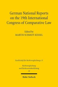 Book Cover for German National Reports on the 19th International Congress of Comparative Law by Bertram Lomfeld