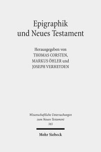 Book Cover for Epigraphik Und Neues Testament by Joseph Verheyden, Markus Ohler, Thomas Corsten