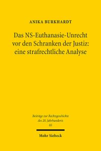 Book Cover for Das NS-Euthanasie-Unrecht Vor Den Schranken Der Justiz: by Dominik A Thompson