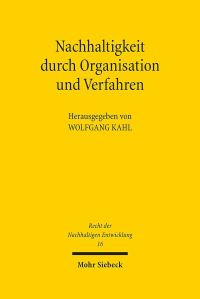 Book Cover for Nachhaltigkeit Durch Organisation Und Verfahren by Wolfgang Kahl