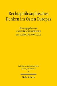 Book Cover for Rechtsphilosophisches Denken Im Osten Europas by Angelika Nussberger, Caroline von Gall