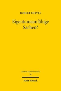Book Cover for Eigentumsunfahige Sachen? by Dominik A Thompson
