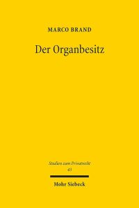 Book Cover for Der Organbesitz by Dominik A Thompson