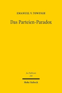 Book Cover for Das Parteien-Paradox by Emanuel V Towfigh
