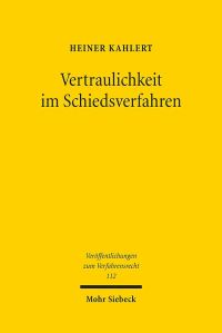 Book Cover for Vertraulichkeit Im Schiedsverfahren by Moritz Vormbaum