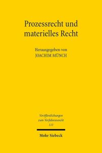 Book Cover for Prozessrecht Und Materielles Recht by Joachim Munch