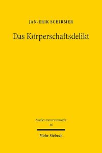 Book Cover for Das Korperschaftsdelikt by Jürgen Basedow, Knut Benjamin Pissler