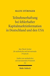 Book Cover for Teilnehmerhaftung Bei Fehlerhafter Kapitalmarktinformation in Deutschland Und Den USA by Malte Stubinger