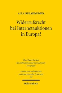 Book Cover for Widerrufsrecht Bei Internetauktionen in Europa? by Thomas Bauermann