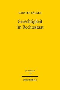 Book Cover for Gerechtigkeit Im Rechtsstaat by Carsten Backer
