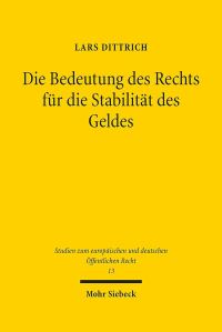 Book Cover for Die Bedeutung Des Rechts Fur Die Stabilitat Des Geldes by Carsten Backer