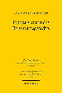Book Cover for Europaisierung Des Reisevertragsrechts by Agnieszka Chambellan