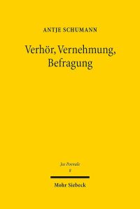 Book Cover for Verhor, Vernehmung, Befragung by Gabriel Ludwig Schmidt