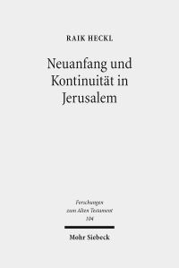 Book Cover for Neuanfang Und Kontinuitat in Jerusalem by Martin Minkner
