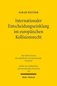 Book Cover for Internationaler Entscheidungseinklang Im Europaischen Kollisionsrecht by Detlef Pollack