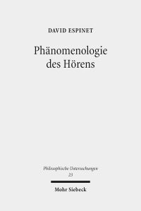 Book Cover for Phanomenologie Des Horens by Diana Vikander Edelman, Anne FitzpatrickMcKinley, Philippe Guillaume