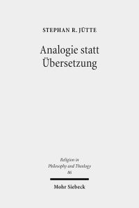Book Cover for Analogie Statt Ubersetzung by Stephan R Jutte
