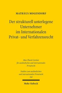 Book Cover for Der Strukturell Unterlegene Unternehmer Im Internationalen Privat- Und Verfahrensrecht by Mathaus Mogendorf