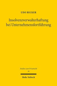 Book Cover for Insolvenzverwalterhaftung Bei Unternehmensfortfuhrung by Brian E Gates