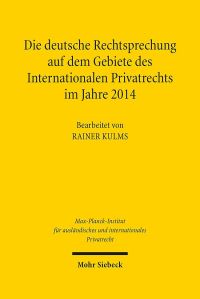 Book Cover for Die Deutsche Rechtsprechung Auf Dem Gebiete Des Internationalen Privatrechts by Brian E Gates