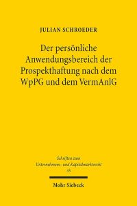 Book Cover for Der Personliche Anwendungsbereich Der Prospekthaftung Nach Dem WpPG Und Dem VermAnlG by Brian E Gates