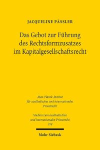 Book Cover for Das Gebot Zur Fuhrung Des Rechtsformzusatzes Im Kapitalgesellschaftsrecht by Jacqueline Passler