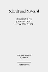 Book Cover for Schrift Und Material by Joachim Friedrich Quack, Daniela C Luft