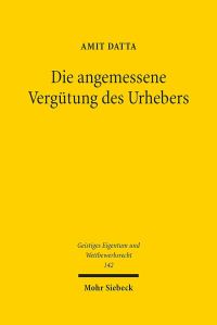 Book Cover for Die Angemessene Vergutung Des Urhebers by Amit Datta
