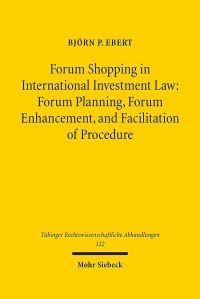 Book Cover for Forum Shopping in International Investment Law by Bjorn P Ebert