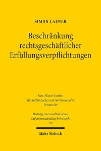 Book Cover for Beschrankung Rechtsgeschaftlicher Erfullungsverpflichtungen by Simon Laimer
