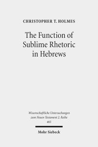 Book Cover for The Function of Sublime Rhetoric in Hebrews by Christopher T Holmes