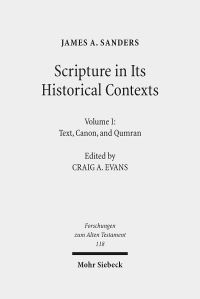 Book Cover for Scripture in Its Historical Contexts by James A Sanders