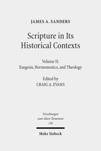 Book Cover for Scripture in Its Historical Contexts by James A Sanders