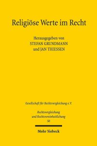 Book Cover for Religiose Werte Im Recht by Jan Thiessen, Stefan Grundmann