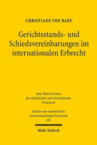 Book Cover for Gerichtsstands- Und Schiedsvereinbarungen Im Internationalen Erbrecht by Christiane von Bary