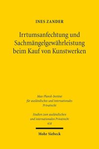 Book Cover for Irrtumsanfechtung Und Sachmangelgewahrleistung Beim Kauf Von Kunstwerken by Ines Zander