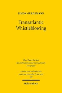Book Cover for Transatlantic Whistleblowing by Simon Gerdemann