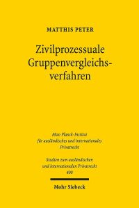 Book Cover for Zivilprozessuale Gruppenvergleichsverfahren by Matthis Peter