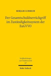 Book Cover for Der Gesamtschuldnerruckgriff Im Zustandigkeitssystem Der EuGVVO by Mirjam Lubrich