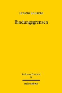 Book Cover for Bindungsgrenzen by Ludwig Hogrebe