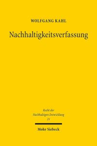 Book Cover for Nachhaltigkeitsverfassung by Wolfgang Kahl