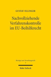Book Cover for Nachvollziehende Verfahrenskontrolle Im EU-Beihilferecht by Gustav Ollinger