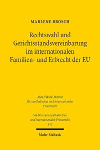 Book Cover for Rechtswahl Und Gerichtsstandsvereinbarung Im Internationalen Familien- Und Erbrecht Der EU by Marlene Brosch