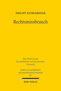 Book Cover for Rechtsmissbrauch by Philipp Eichenhofer